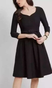 Modcloth Sartoil Secret Dress size Small black fit & flare - Picture 1 of 8