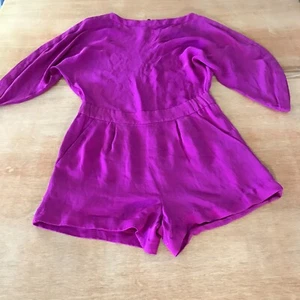 Mameluco Diane Von Furstenberg para mujer 0 bolsillos morados manga corta mezcla de seda - Imagen 1 de 16