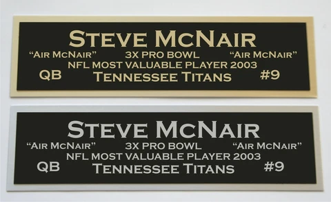 Steve McNair nameplate for signed autographed jersey football helmet photo Cover