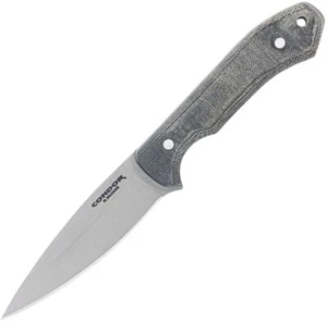 Condor K-Night Fixed Knife 4.25" 14C28N Steel Blade Black Canvas Micarta Handle - Picture 1 of 12