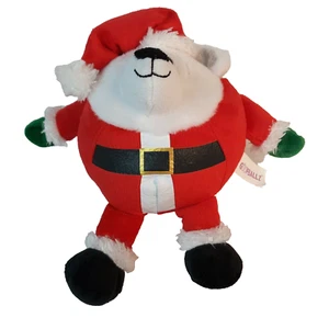 Santa Bear Goofballz  Rolly Polly Stuffed Plush Ball 9" - Picture 1 of 6
