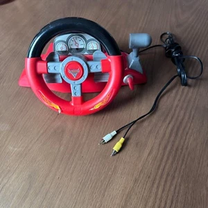 Disney Cars 2 Racing Wheel Plug N Play Jakks Pacific Gaming 2011 Tested Works - Picture 1 of 10