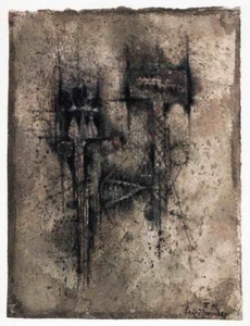 JONNY FRIEDLAENDER - FEBRUAR 1990 I / III - Lithografie unter PassePartout - Bild 1 von 1