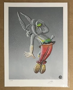 Asterix ~ Flog ~ Rare Limited Edition Street Art Pop Print ~ Whatson PEZ Kaws - Picture 1 of 5