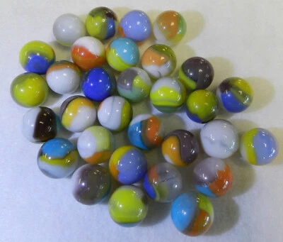 #18604m Bonito grupo vintage de 30 canicas de ágata vitro de 0,59 a 0,64 pulgadas Foto 1 de 4