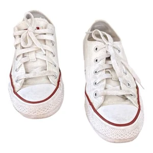 Converse White All Star Low Top Sneakers Women’s Size 6 / Men’s 4 Y2K 90s Casual - Picture 1 of 5