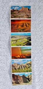 Lote de seis postales "Parque Nacional Badlands" Dakota del Sur, plasticromo - Imagen 1 de 5