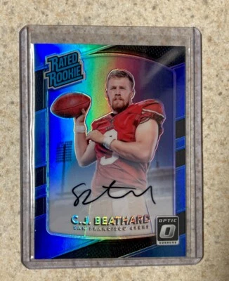 2017 Donruss Optic Rated Rookie Holo Prizm CJ Beathard #170 Rookie Auto #’d/25 - Image 1 of 3