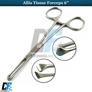 Pinzas de tejido Allis 15,5 cm 4X5 dientes mandíbulas abrazaderas quirúrgicas herramienta de ginecología - Imagen 1 de 4