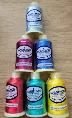 Marathon Embroidery Machine Thread for Brother Janome  100+ Colours 1,000m Reels - Image 1 of 3
