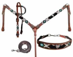 Shiloh Showman One Ear Beaded Tack Set - Picture 1 of 1