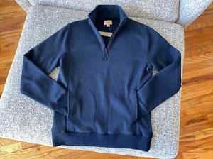 NEW Men’s J.Crew Half-Zip Pullover Polartec® Fleece | Small S l Navy | $118 NWT - Picture 1 of 12