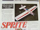 Original Model Aircraft Plans Sprite 39 Span Aerobatic 1990 Free Uk Post