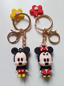 2x Schlüsselanhänger Micky + Minnie Maus - Comic - Anhänger für Schlüssel - Picture 1 of 7