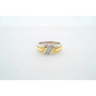 Discount10k Multi-Tone Gold Diamond Ring Size 10.25 G-H SI2 0.24 TCW - Image 1 of 4