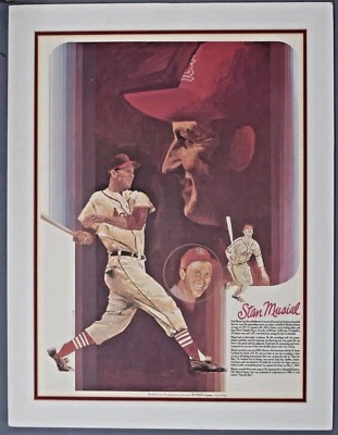STAN MUSIAL SIGNED AUTO AUTOGRAPH VINTAGE COCA COLA COKE LITHOGRAPH MUSIAL LOA - Image 1 of 3