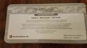 NEW MCGraw Hill Triumphs Grade 2 Word Cards 120 Cards - Picture 1 of 3