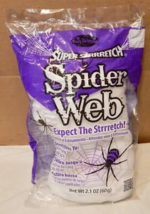 Halloween Spider Web Super Strrretch Fun World 16ft Long 200 Sq Ft NIB 270X - Picture 1 of 2