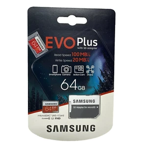 Samsung EVO Plus 64GB Micro SDHC Flash Memory Card 100MB/S - NEW !!! - Picture 1 of 1