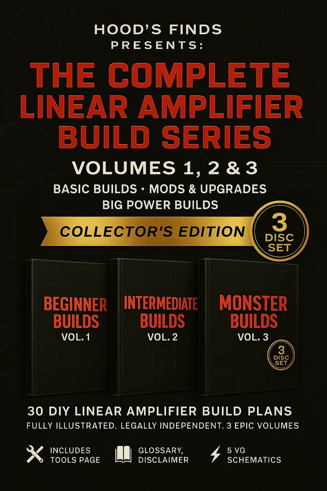 Amplificador Lineal Build Series Vol 1–3 en CD | Principiante, Medio, Experto Guías Hágalo Usted Mismo Foto 1 de 1