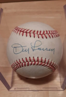 Don Larsen Autographed OAL Baseball, Rawlings, Perfect Game World Series  - Image 1 of 3