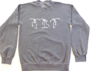 FULL TILT Herren Skeleton Skateboard Pullover Sweatshirt Grau Größe Small - Bild 1 von 7