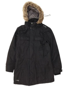 OAKLEY Mens Hooded Parka Jacket UK 38 Medium Black Polyester DB14 - Picture 1 of 4