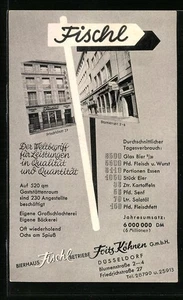 Ansichtskarte Düsseldorf, Bierhaus Fischl Betriebe Fritz Köhnen  - Picture 1 of 2