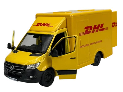 KINSMART MERCEDES-BENZ SPRINTER DHL YELLOW 1:48 NO BOX DIE CAST METAL MODEL NEW - Image 1 of 4
