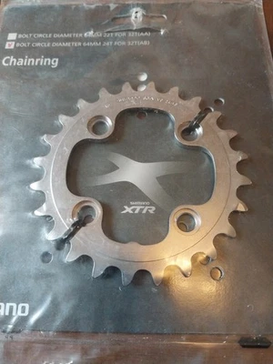 Plato pequeño Shimano XTR 24T 64mm BCD 9 velocidades tipo AB Foto 1 de 3
