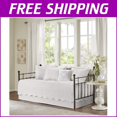 Elegante juego de funda de cama inspirada en cabaña con 3 fundas y almohada bordada Foto 1 de 4