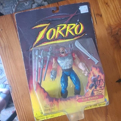 FIGURA DE ACCIÓN VILLANO DE COLECCIÓN PELÍCULA ZORRO PLAYMATES 1997 EVIL MACHETE Nuevo Foto 1 de 4