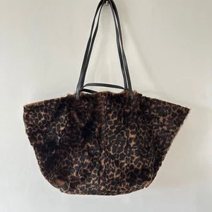 Bolso de Mano Grande Allsaints Nuevo sin Etiquetas Hannah Cuero Negro y Estampado de Piel Sintética Animal £349 - Imagen 1 de 23