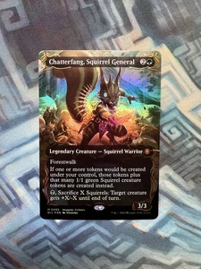 Borderless Raised Foil Chatterfang, Squirrel General NM- Unplayed Bloomburrow - Picture 1 of 12