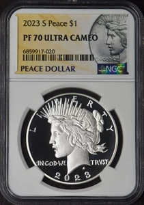 2023-S Peace Silver Dollar - NGC PF70 Ultra Cameo - ✪COINGIANTS✪ - Picture 1 of 2