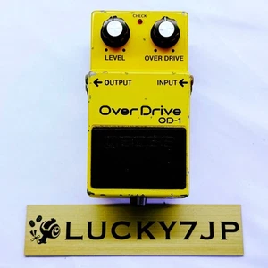 Pedal de guitarra vintage BOSS OD-1 OverDrive 1981 Japón ACA amarillo 211100 - Imagen 1 de 14
