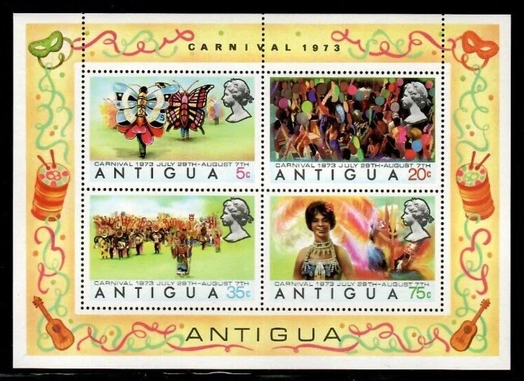 Antigua 1973 Antigua Carnivals Souvenir Sheet MNH Scott 315a - Image 1 of 1