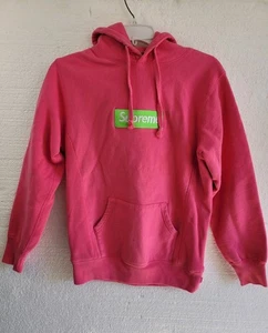 SUPREME Box Logo Hooded Sweatshirt Hoddie Pink Size S RN101837 CA 32812 FW17 - Picture 1 of 17
