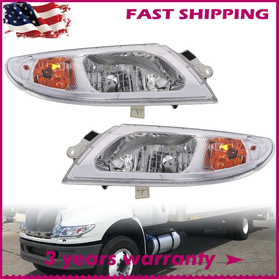Par de faros para camión International 2002-2019 4100 4200 4300 4400 8500 8600 Foto 1 de 4