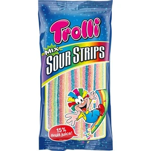Trolli Mix Sour Strips fruchtig saure Fruchtgummi Streifen 85g - Picture 1 of 1