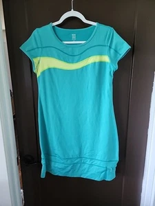 Title Nine Regulator Ocean Boardwalk Green Athletic Knit Dress Womens Sz Medium - Picture 1 of 4