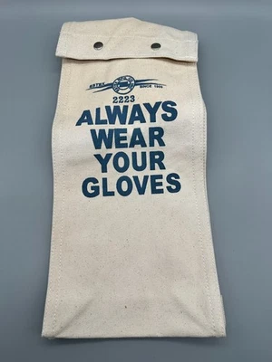 ESTEX Mfg. Co. Canvas Linesman Glove Bag 18" x 8" x 4" Always Wear Your Gloves! - Image 1 of 4