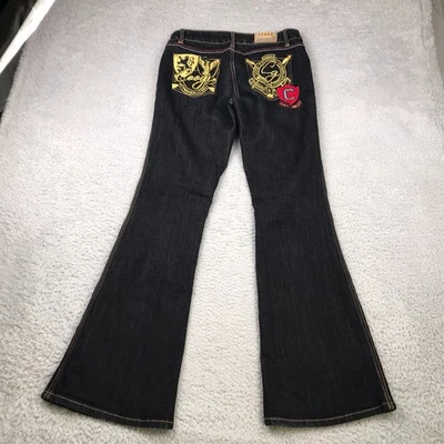 Coogi Jeans Womens 9/10 (31x32) Dark Wash Authentically Sexy Embroidery Flare - Image 1 of 4