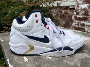 NIKE AIR FLIGHT LITE MID Sz12 OLYMPIC PIPPEN GOLD NAVY DJ2518 102 90s Dream Team - Picture 1 of 14