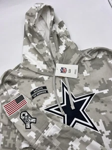 Men's Nike Dallas Cowboys Size XXL 2024 Salute to Service Hoodie Camo Pullover - Picture 1 of 14