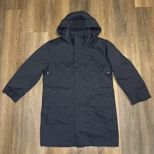 Brooks Brothers Netjets Blue Long Parka Coat Men’s Small Removable Puffer Jacket - Picture 1 of 19