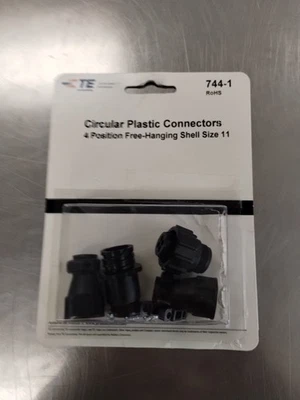 TE Amp Circular Connector 4 pos. Size 11 Pins Not Included 744-1 - Image 1 of 2
