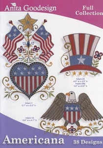 Anita Goodesign Komplette Kollektion: Americana PC CD-ROM Patriotische Stickerei Quilt! - Bild 1 von 1
