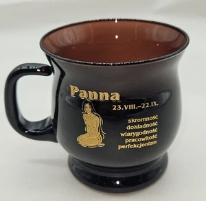 Polnisches Sternzeichen personalisiert "Jungfrau" Kaffeebecher mit Goldschrift - Bild 1 von 6