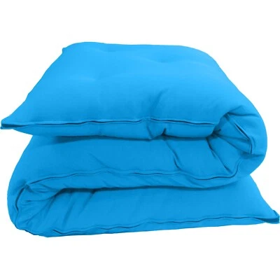Twin Floor Rolling Futon Mattress, Sleepover Cotton Shikifuton 3x39x80 Turquoise - Image 1 of 4
